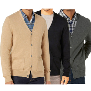 Nouveau Cardigan Homme Tricoté Col V Manches Longues Boutonné Anti-Boulochage Couleur Unie Automne 2026 – Meilleure Vente 100% Coton - Product Image 3