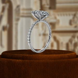 Anillo de Diamante Cultivado en Laboratorio de 1.5CT con Corte Marquesa, Anillo Clásico de Oro de 14K con Pavé, Anillo de Compromiso Solitario Certificado por IGI, Anillo Vintage - Product Image 6