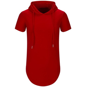 Sweat à capuche zippé personnalisé en molleton épais à manches courtes, imprimé écologique polyester/coton, pour homme, streetwear et entraînement - Product Image 5