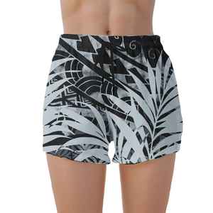 Stylish Summer Quick Dry <b>Elastic</b> Waist Casual Swim Shorts Lightweight Comfortable Holiday Wear Women Beach Short - Product Image 1