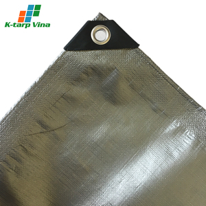 K-tarp Vina Heavy Duty Portable Extended PE Tarp Waterproof Silver Gray Outdoor <b>Canopy</b> Grommets Sunshade Protection Four-season - Product Image 2