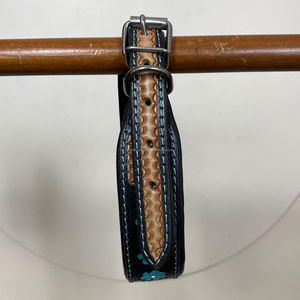 Collier de chien d'entraînement en cuir robuste de haute qualité avec boucle en argent réglable et durable pour les animaux de compagnie de petite à grande taille - Product Image 4