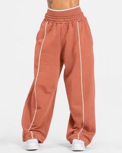 OEM <b>Women's</b> Contrastline Full Zip Tracksuit Two Piece Casual Outfit Relaxed <b>Jacket</b> And Wide Leg Pants Matching Apparel Set - Product Image 5