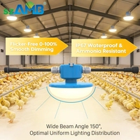 Ampoule LED pour étable en forme de champignon SzAMB BU140C, pour volailles, à intensité variable, IP67, CRI>80, AC/DC 100-240V, haute efficacité