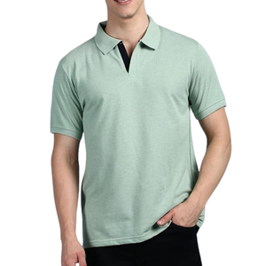 Camiseta Deportiva para Hombre, de Secado Rápido, Ligera, Transpirable, Informal, de Manga Larga, Ajuste Cómodo, 100% Algodón, Estilo Chino - Product Image 1