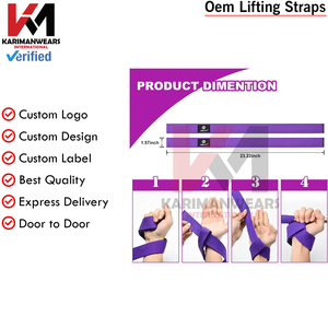 Fabricante de correas de levantamiento de pesas de alta resistencia para entrenamientos de peso muerto, levantamiento de potencia y entrenamiento con pesas pesadas - Product Image 2