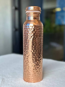 Bouteille d'eau 100% cuivre pur, écologique, pour les voyages, bienfaits traditionnels ayurvédiques pour la santé - Product Image 1