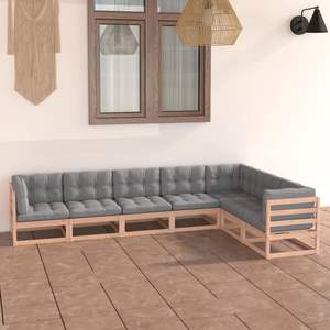 Conjunto Modular Mediano para Jardín, Madera Natural de Pino Sólido para Espacios Exteriores - Product Image 1