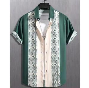 T-shirt décontracté pour homme à manches courtes, col rond, imprimé numérique, haute qualité, 100% coton - Product Image 3