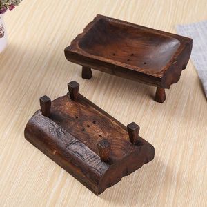 Eco Friendly Solid Wood <b>Soap</b> <b>Holder</b> Dark Brown Rectangle Shape Wooden bar Dish for Castile Rack Available at Cheap Price - Product Image 2
