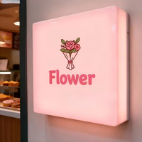 Enseigne lumineuse LED rectangulaire extérieure simple ou double face en acrylique pour lettres