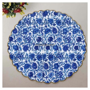 Handmade Printed Modern <b>Round</b> <b>Table</b> Napkin 100% Cotton Unique Design for Airplane, Hotels and Home Use EN121 - Product Image 1