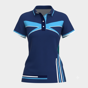 Camisetas Polo para Mujer al por Mayor, Manga Corta, Transpirables, Estilo Urbano, Más Vendidas, Estampadas, Tejido de Punto Técnico - Product Image 1