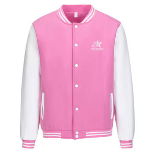 Comfortable Custom Made Casual Letterman <b>Jacket</b> for Men Stand Button Front Long Sleeves Breathable Winter <b>Jacket</b> Front for - Product Image 1