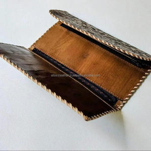 Cartera de Mano Vintage de Cuero Genuino con Borlas Bordadas, Patrón Geométrico, Cierre de Botón, Portátil, Moda de Verano para la Noche - Product Image 2