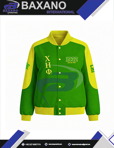 เสื้อแจ็คเก็ตผ้าทวิลล์คอตตอนสไตล์นักแข่งของชมรมชีเอต้าฟี พร้อมโลโก้แบบกำหนดเอง เสื้อผ้าสไตล์กรีก คอตั้ง และเสื้อแจ็คเก็ตนักแข่งแบบคัลเลอร์บล็อก - Product Image 5