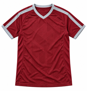 Camiseta de Fútbol Personalizada Azul Rey y Blanca, Cuello en V, Manga Corta, Ribete en Contraste, Venta al Por Mayor para Clubes, Partidos, Entrenamientos y Torneos - Product Image 2