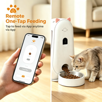 Pengumpan Hewan Peliharaan Otomatis dengan Teknologi Pendinginan Terjadwal, Anti Bocor, Portabel, Desain Modern yang Stylish untuk Kucing & Anjing
