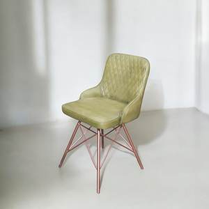 Trending Buff Leather Dining <b>Chair</b> with Stylish <b>Green</b> Leather Upholstery with Handmade Craftsmanship at Bulk Export Price - Product Image 2