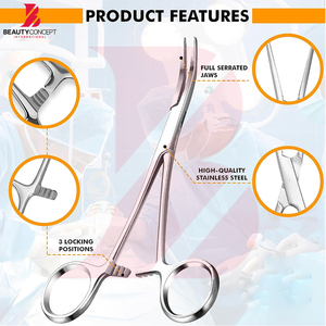 Servicio OEM ODM, Calidad Premium a Precio de Mayoreo, Instrumentos Quirúrgicos de Acero Inoxidable, Pinzas Hemostáticas Kelly, Más Vendidos - Product Image 2