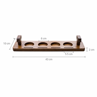 Plateau de dégustation de bières en bois personnalisé OEM ODM avec poignée pour bar, restaurant, brasserie et hôtel