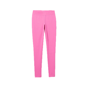 Leggings de yoga taille haute pleine longueur rose uni en Spandex Nylon sans couture avec taille élastique pour femme - Product Image 3