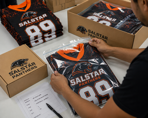 Camisetas de Fútbol Americano Personalizadas SALSTAR SPORTS, Impresión Digital, 100% Poliéster, 300g, Fusión sin Costuras, Transpirables, Unisex, Manga Corta - Product Image 6
