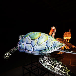 중국 전통 등불 축제 해양 동물 동물원 장식 만화 동물 천 거북이 등불 - Product Image 5