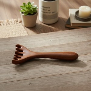 Peigne de massage du cuir chevelu en bois naturel, Gua Sha, brosse de massage des méridiens pour la croissance des cheveux, le soulagement du stress et la relaxation du corps - Product Image 3