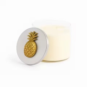 Frasco de Vidrio para Velas, Redondo, Transparente, con Tapa Plateada Pulida y Figura de Caracol de Latón, Accesorio de Escritorio - Product Image 6