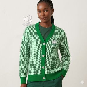 Iota Phi Lambda Sorority <b>Cardigan</b> <b>Sweater</b> Women's Embroidered Crest Button Front V-Neck Long Sleeve <b>Cardigan</b> Greek Life Apparel - Product Image 5