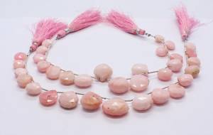ลูกปัดโอปอลสีชมพูธรรมชาติทรงหัวใจเหลี่ยมเพชรพลอย ขนาด 10-15 มม. ลูกปัดพลอยโอปอลสีชมพู 8 นิ้ว ลูกปัดโอปอลรูปหัวใจสีชมพูสำหรับทำเครื่องประดับ - Product Image 5