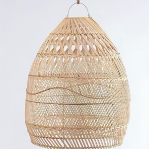Durable Handmade <b>Rattan</b> Lampshade Supplier Eco Friendly Decorative <b>Pendant</b> Light Lightweight from Vietnam - Product Image 4