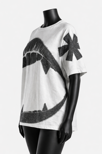 Camiseta Gráfica Oversize de Alta Calidad para Mujer, Estampada, de Algodón, Estilo Urbano, Holgada, de Manga Corta, Informal - Product Image 4