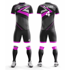 Ensemble de maillot de football respirant en maille polyester/nylon pour l'entraînement et la pratique, tenue de joueur pour jeunes - Product Image 1