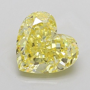 Diamant CVD Jaune Intense Fantaisie 4,51 Carats Coupe Cœur Modifiée Pureté VS1 Polissage Excellent Qualité Bijouterie Professionnelle Pierre de Laboratoire - Product Image 1