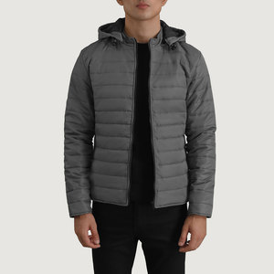 Chaqueta Acolchada de Manga Larga para Hombre con Sensación Cálida de Invierno, Chaqueta Acolchada de Invierno para Hombre con Cierre de Cremallera Fácil - Product Image 3