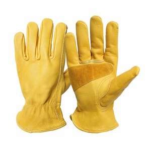 Nouvelles gants de conduite en cuir de vachette grainé avec logo personnalisé, résistants à l'abrasion et durables pour camionneurs - Product Image 2