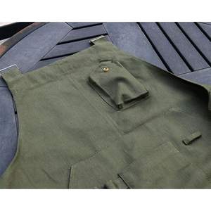 Delantal de Cuero Personalizado con Logotipo, sin Mangas, Resistente, para Mujeres y Hombres, Ropa de Trabajo Diaria, Cocina, Tienda de Té con Leche, Restaurante Chino, Camarero - Product Image 3