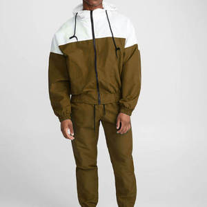 <b>Men</b> Outdoor Windbreaker <b>Jacket</b> Hooded Front Logo Lightweight Casual Zip Closure Soft Breathable Regular Fit Fashion Outerwear - Product Image 1