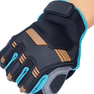 Premium TPR Gloves with Gauntlet-Style <b>Cuff</b> Buffalo Leather Fire Proof Hand and <b>Arm</b> Protection Safety Gloves - Product Image 5