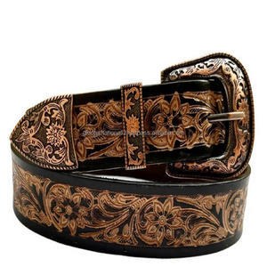 Diseño de cuero Argentino, vaquero occidental de lujo para hombre, hebilla de aleación de Zinc de grano completo, cinturón de herramientas de cuero occidental genuino - Product Image 2