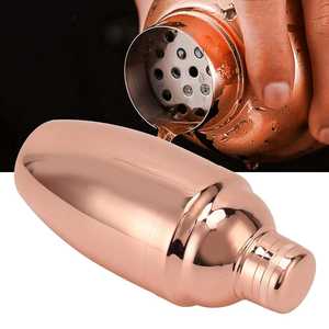 Juego de Coctelería de Acero Inoxidable Clásico Ecológico de 11 Piezas, Color Oro Rosa, Coctelera Boston de 800ml/600ml, Marca Camol - Product Image 1