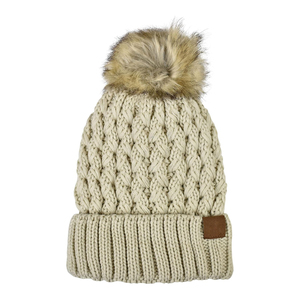 Unisex <b>Knitted</b> <b>Beanie</b> With Pom Pom Solid Color Winter Hat For Outdoor Casual Wear 56-58CM Adult Size - Product Image 2