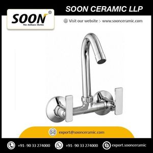 Sink Mixer With <b>Swinging</b> Spout Stainless Steel Wall-Mounted 111 Pillar Cock <b>Single</b> Handle Faucet Apartment Villa Hotel Bedroom - Product Image 2