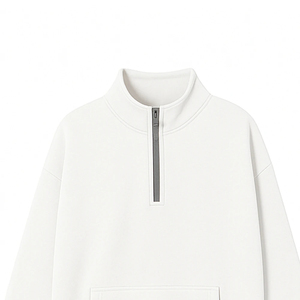Wholesale Custom Safari Women's Marble Canyon Half Zip Sweatshirt Kangaroo Pockets Ribbed Cuffs And Hem Women's <b>Workout</b> <b>Hoodies</b> - Product Image 6