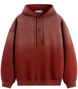 Sudaderas Esenciales para Hombre, Primavera, Lavado Ácido, Degradado, Corte Regular, Tejido Grueso, 100% Algodón, Sudadera con Forro y Estampado de Dibujos Animados - Product Image 1