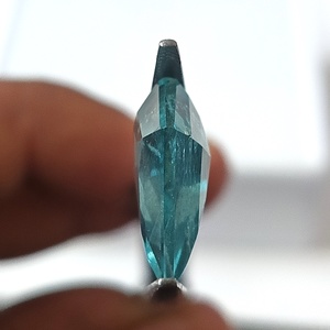 Piedra Preciosa Suelta de Aguamarina Santa María Azul Claro Natural de 7.55 Quilates, Forma de Cometa Facetada, 6x7.8x6.3mm, Translúcida - Product Image 2