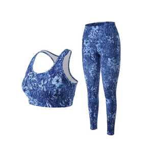 Conjunto de Ropa de Yoga para Mujer OEM, Conjunto de Leggings Deportivos que Absorben la Humedad con Diseño de Sublimación Personalizado - Product Image 5