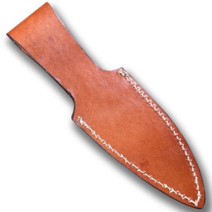 Funda de cuero pintada a mano de alta calidad, hecha en fábrica, para cuchillos de hoja fija. - Product Image 2